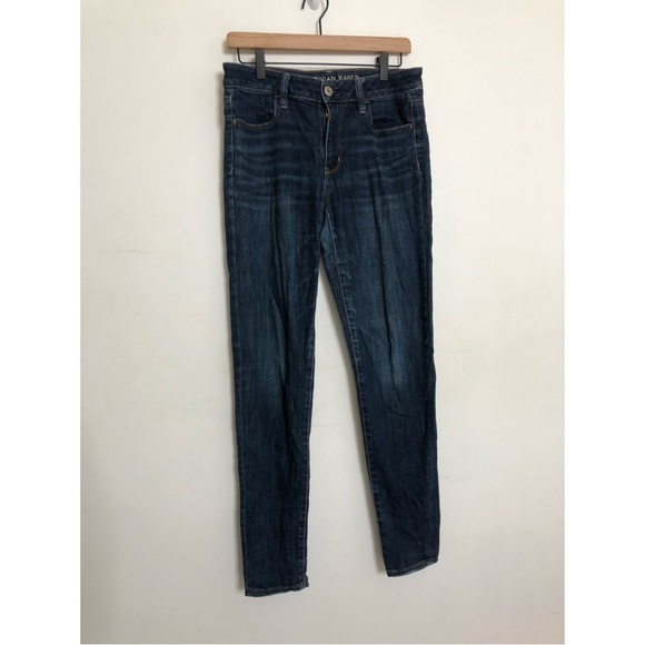 American Eagle Outfitters Denim - American Eagle Outfitters Hi-Rise Jegging Dark Wash Skinny Jeans Long